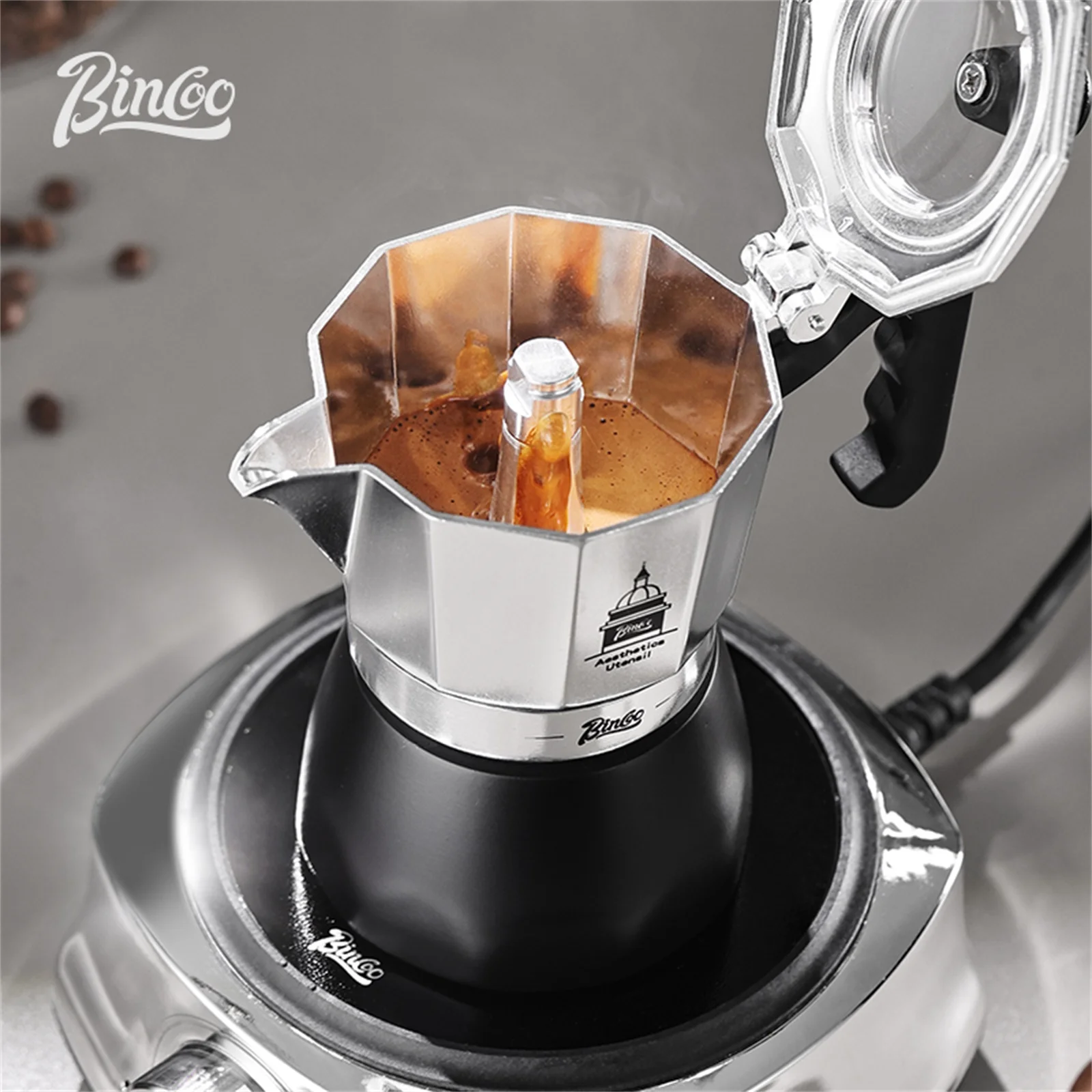 BINCOO Double Valve Moka Pot，E - Quality Coffee Equipment ulasan dan harga