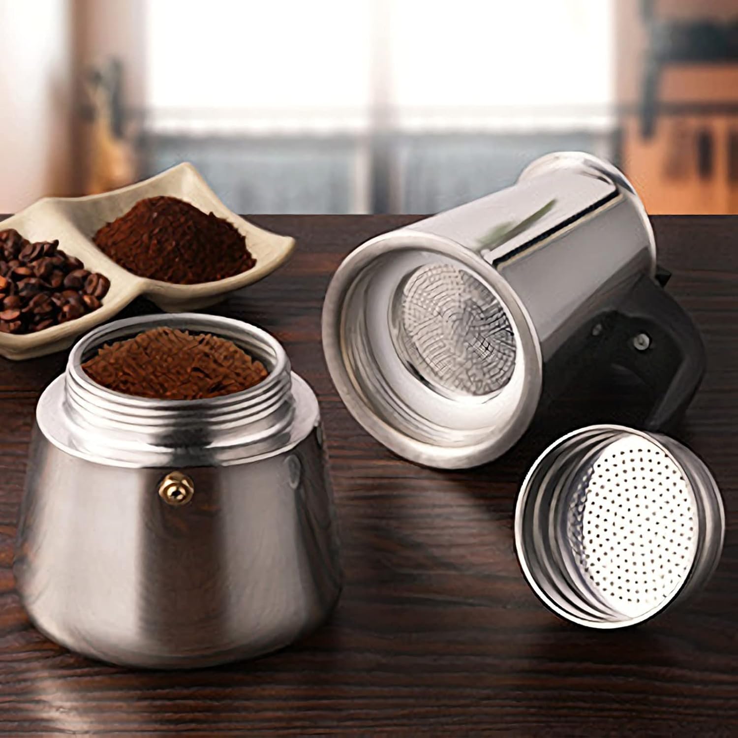 4/6/9 Cups Moka Pot Caffe Mach - Quality Coffee Equipment ulasan dan harga
