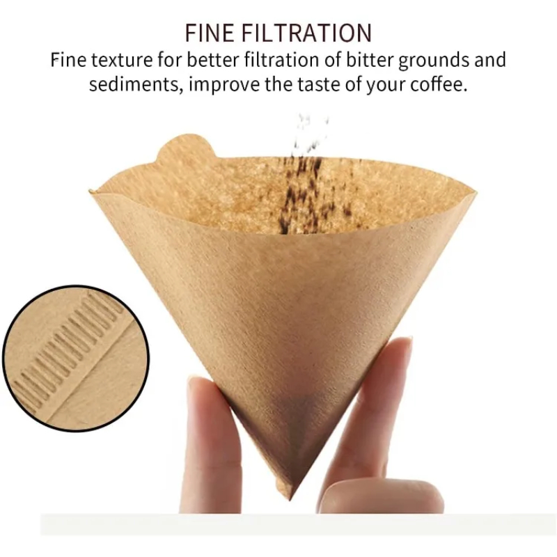Natural Paper Filters Unbleach - Coffee Equipment V60 ulasan dan harga