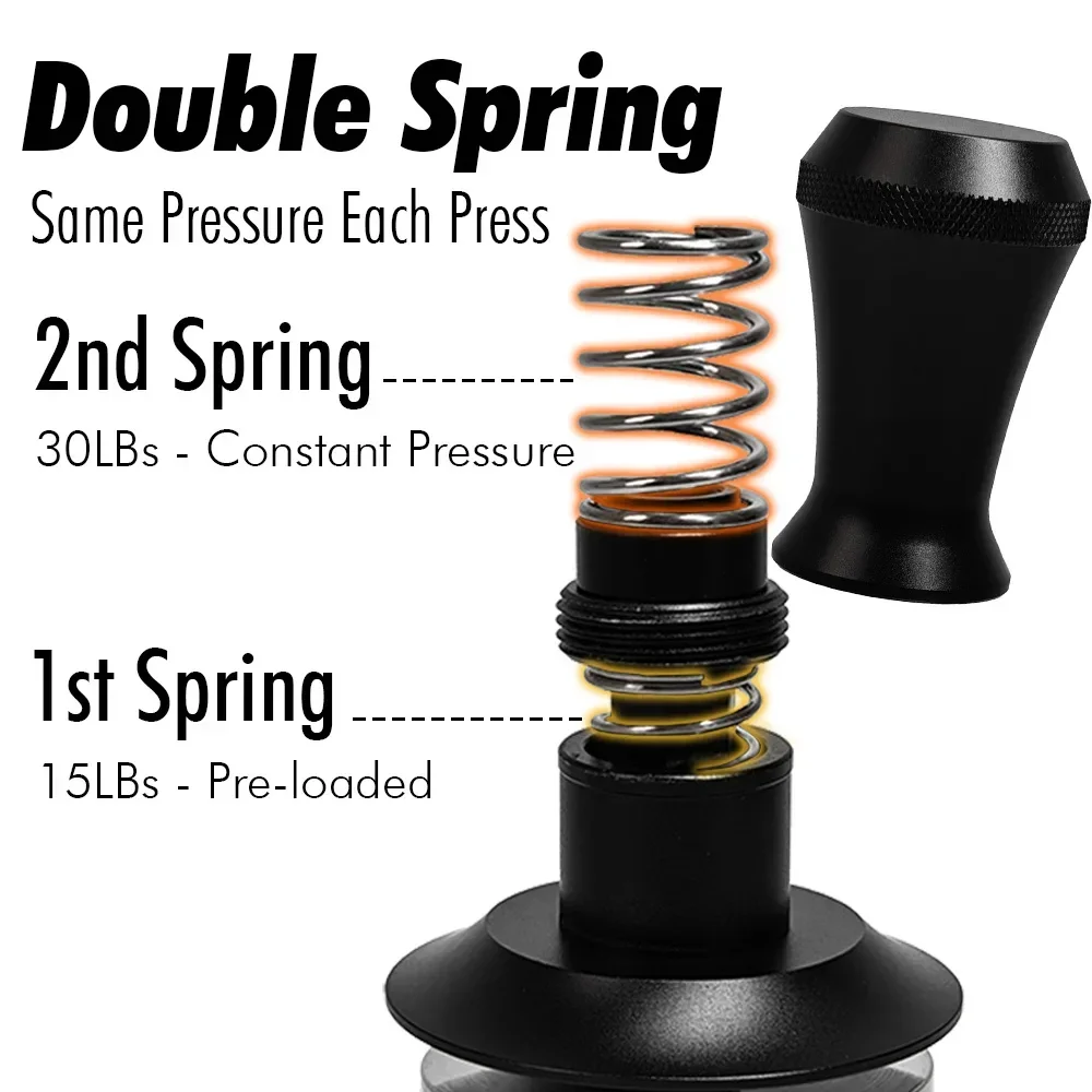 Coffee Tamper 51mm Double Spri - Coffee Equipment Kit ulasan dan harga